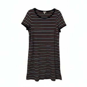 New Women's Talbots Knit Dress Navy White Pink XL